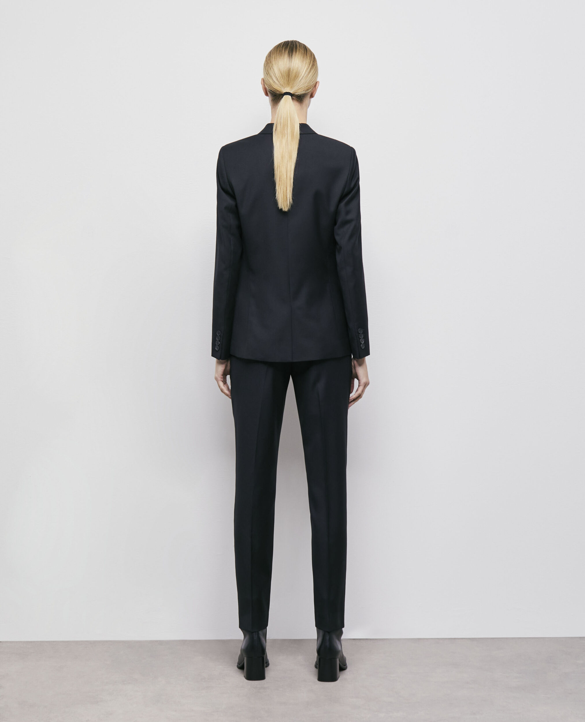 Veste de costume en laine noire