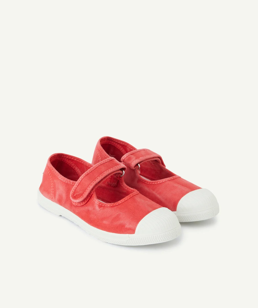 NATURAL WORLDballerines à scratch fille rouge