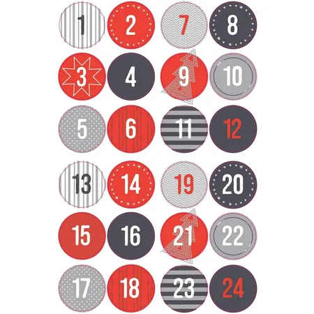 Folia Adventskalender Zahlen