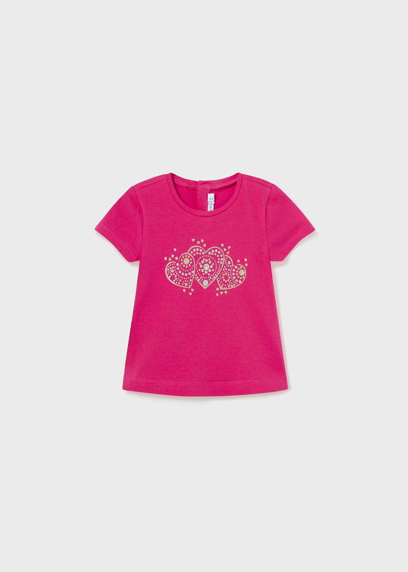Camiseta de manga curta em algodão sustentável para bebês