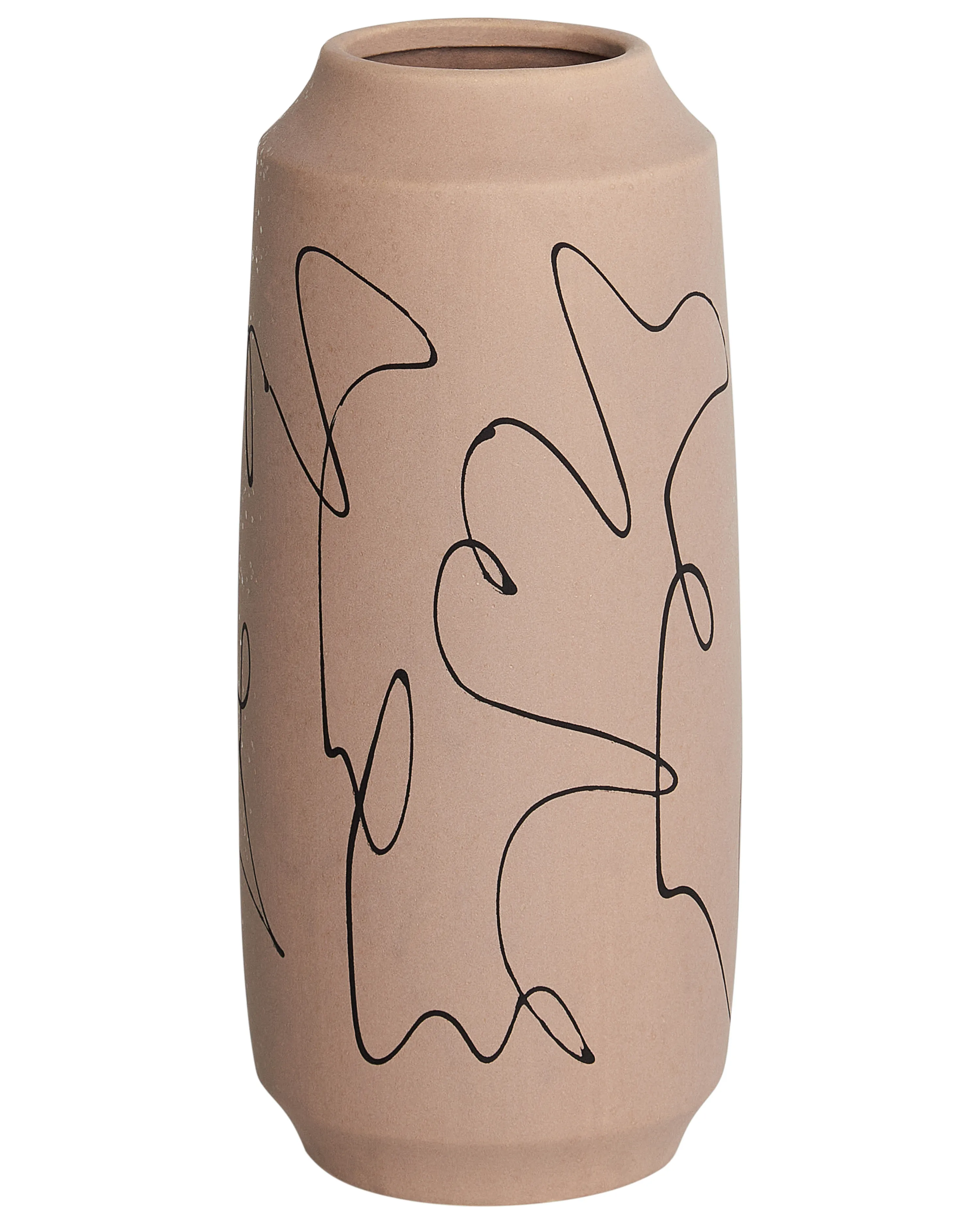 Bloemenvaas SUNFISH Steengoed 33 cm Zandbeige