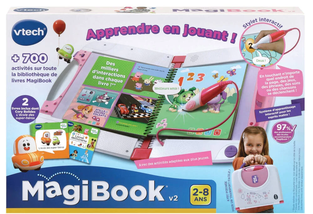 LIVRE MAGIBOOK V2 STARTER PACK ROSE + LIVRE CORY BOLIDES ROSE