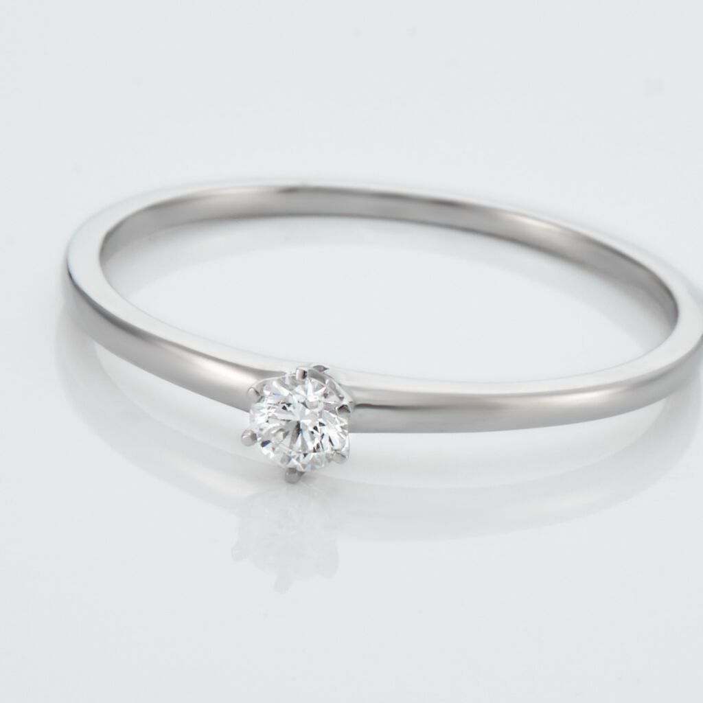 Bague Solitaire Natalia Or Blanc Diamant