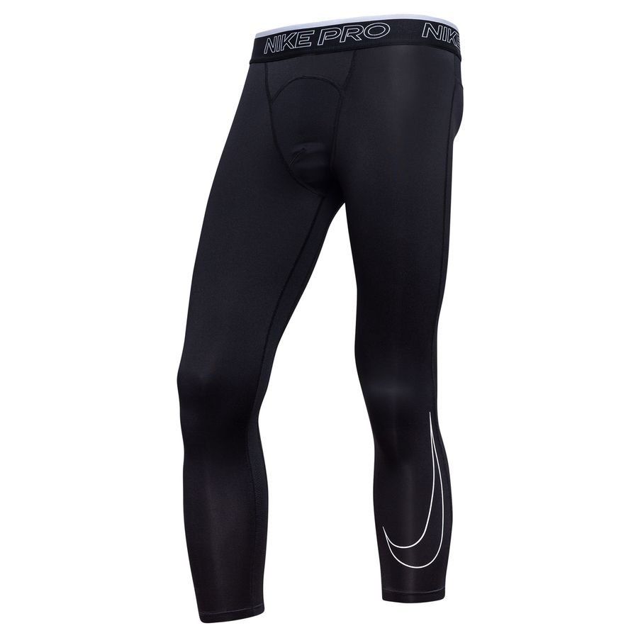 Nike Pro Collant 3/4 - Noir/Blanc