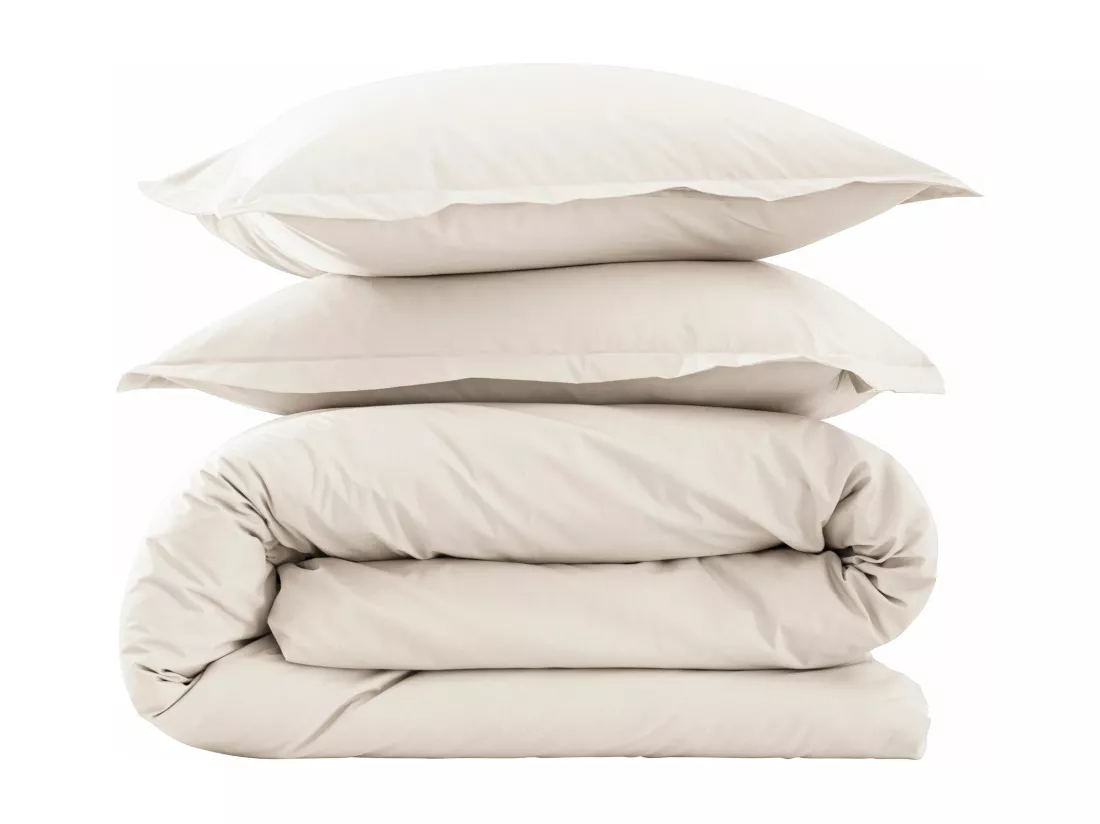 Parure de lit coton percale Meringue 260x240 - SOMEO - MORPHEE