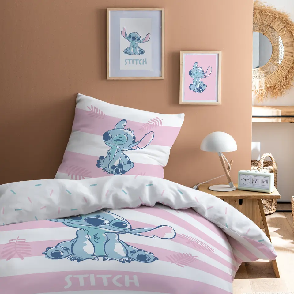 Disney Lilo & Stitch Dekbedovertrek Stripes - 140 x 200 cm - Katoen