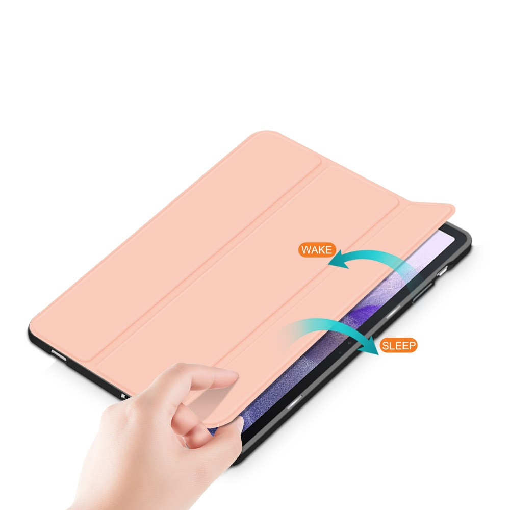 Samsung Galaxy Tab S8  Plus / Tab S7  Plus / Tab S7 FE 5G Leder Tasche Smart Cover Hülle S-Pen Halterung - Rosa