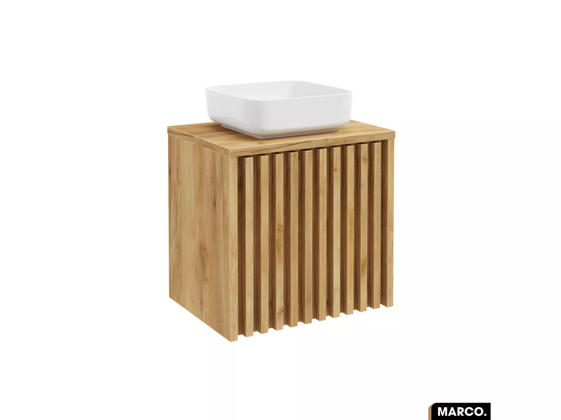 Meuble sous vasque - version portes | MARCO | OAK | 60 x 56 x 45 cm