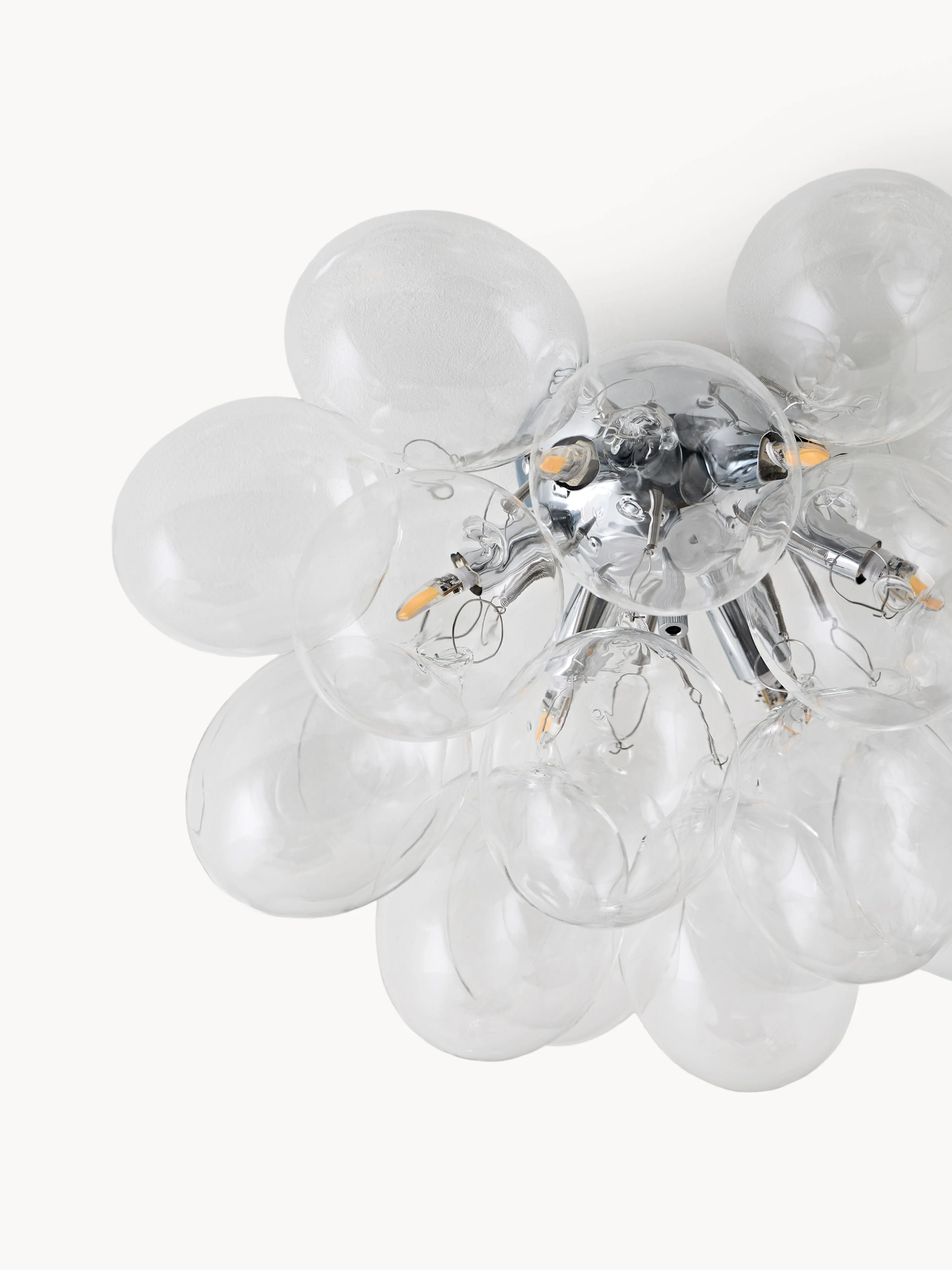 Mondgeblazen plafondlamp Gross met glazen bollen