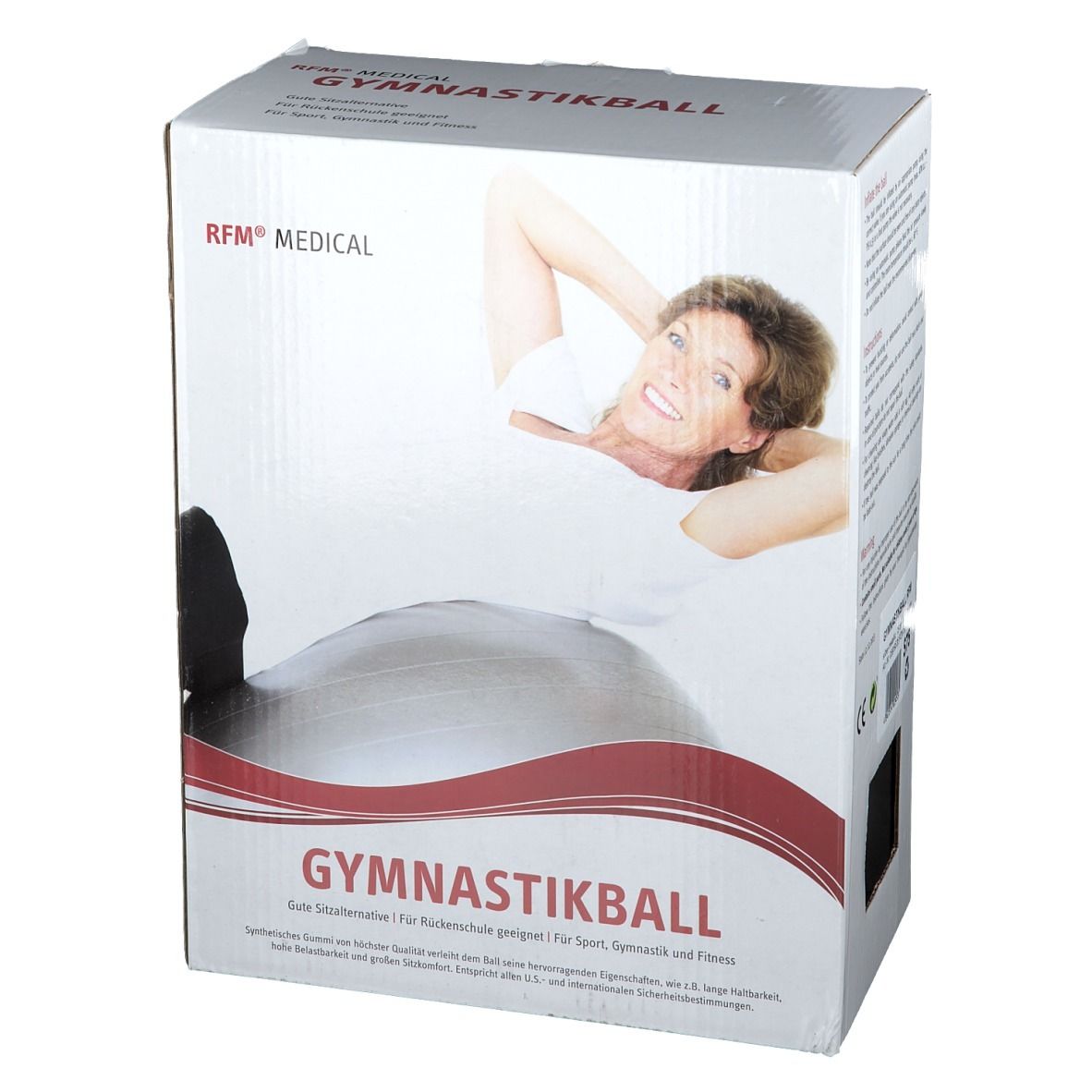 Rehaforum® Gymnastikball 75 cm silber metallic