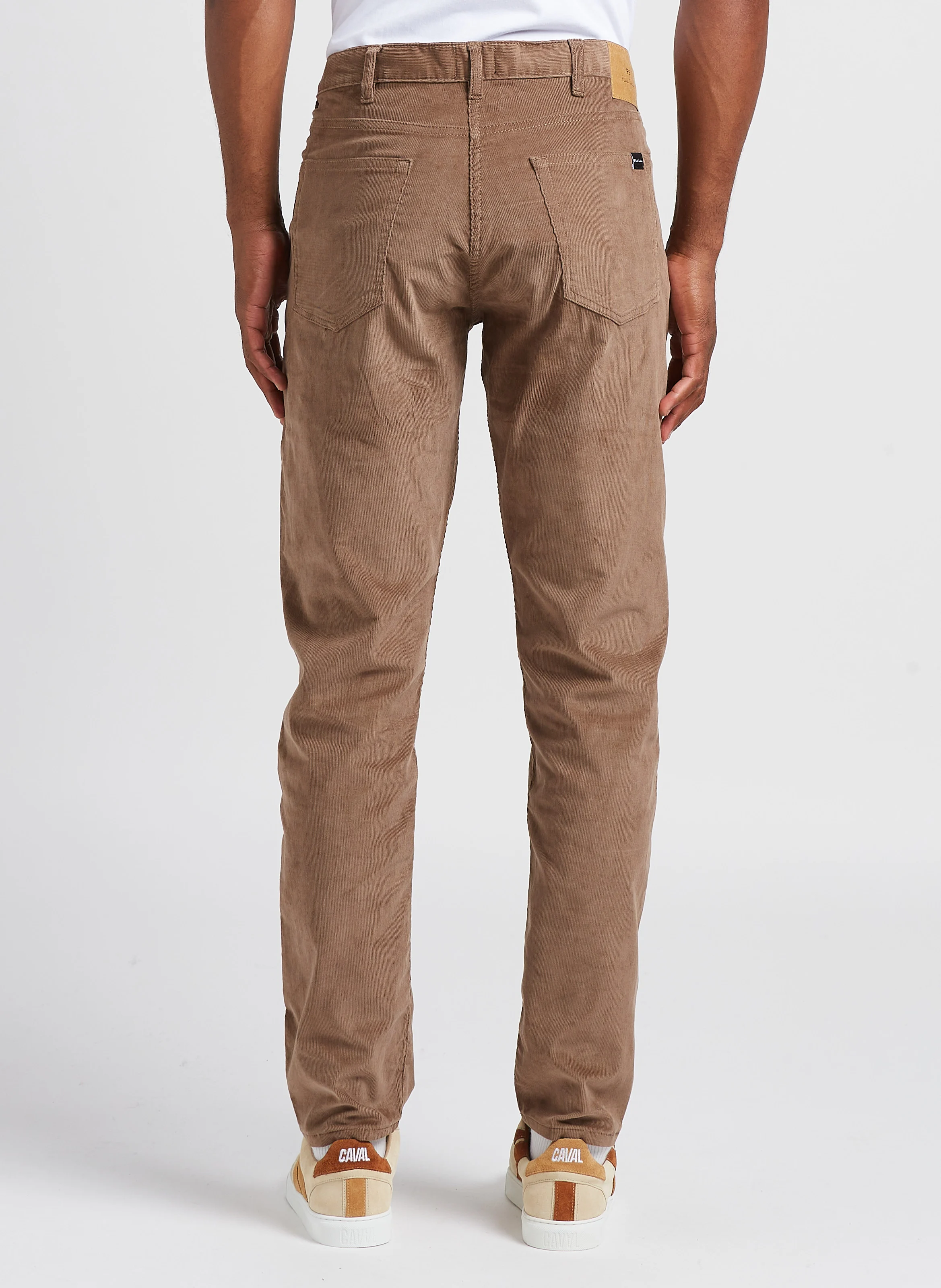 Pantalon droit en coton bio mélangé| Marron