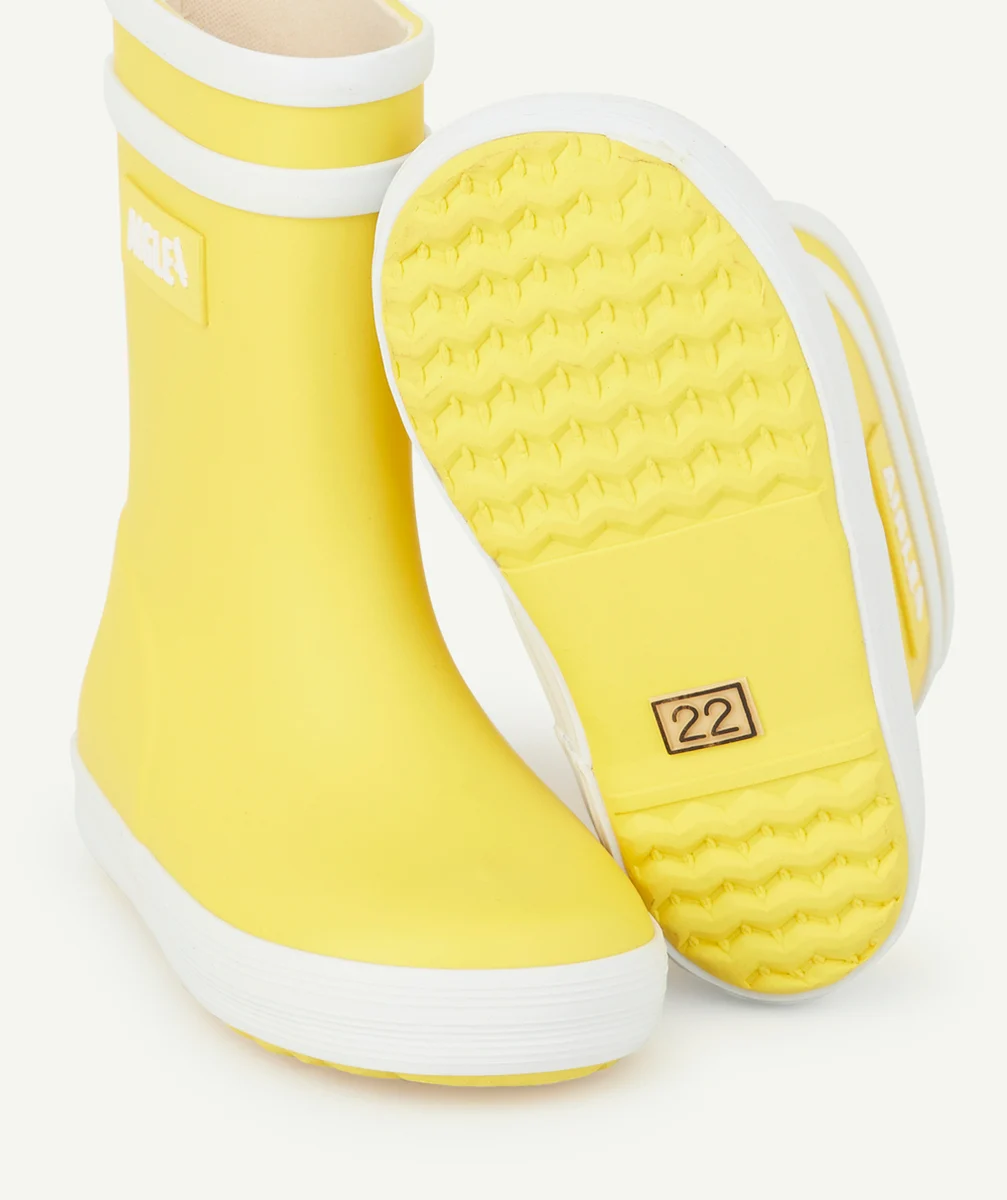 AIGLEBOTTES EN CAOUTCHOUC JAUNE PREMIERS PAS BÉBÉ BABYFLAC 2