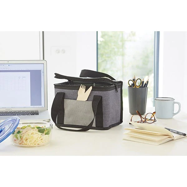 Lot d'une glacière et d'un lunch bag isothermes gris Mathon