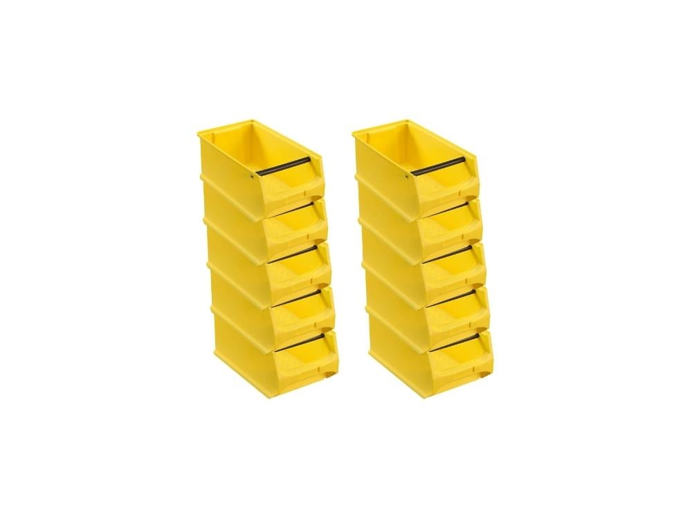 PROREGAL Gele Opbergdoos 4.1 Met Handvat HxBxD 15 x 20 x 35 cm 7,2 Liter Opbergbak Opbergdoos Opbergdoos Assortiment Sorteerbak