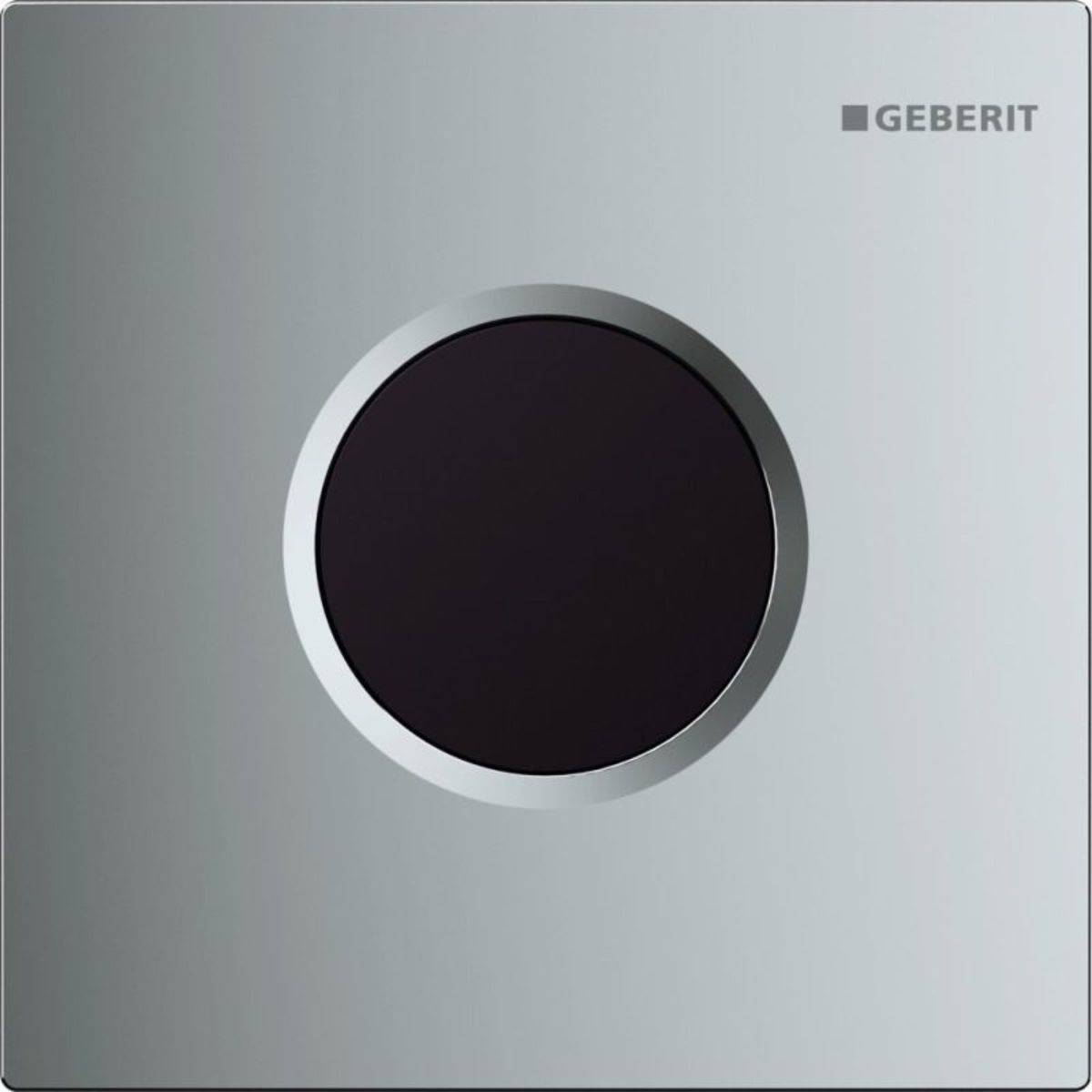 Geberit type 01 urinoir bedieningsplaat met batterijvoeding glans chroom