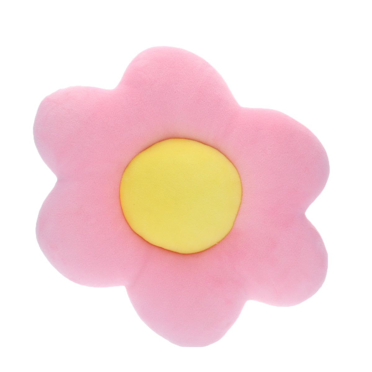Coussin pâquerette rose et jaune Jolie saison