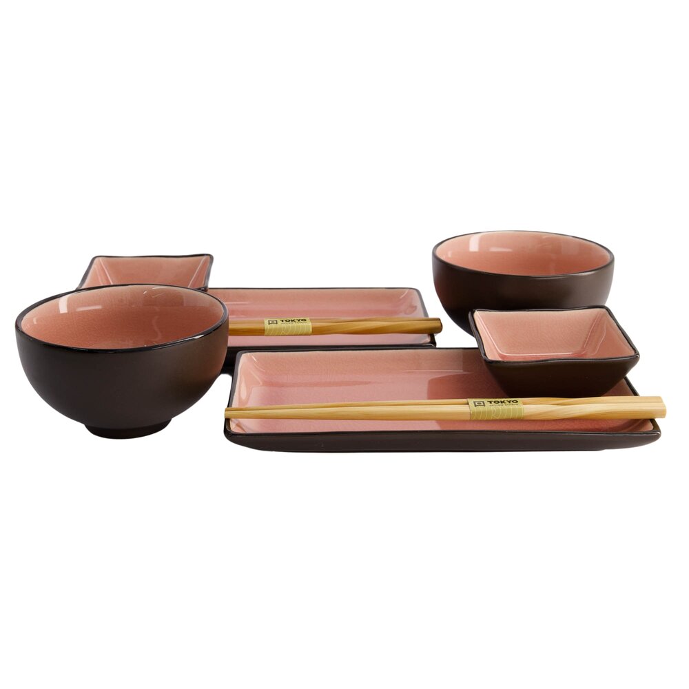Tokyo Design Studio  Sushi sæt, Glassy Pink - 8 dele