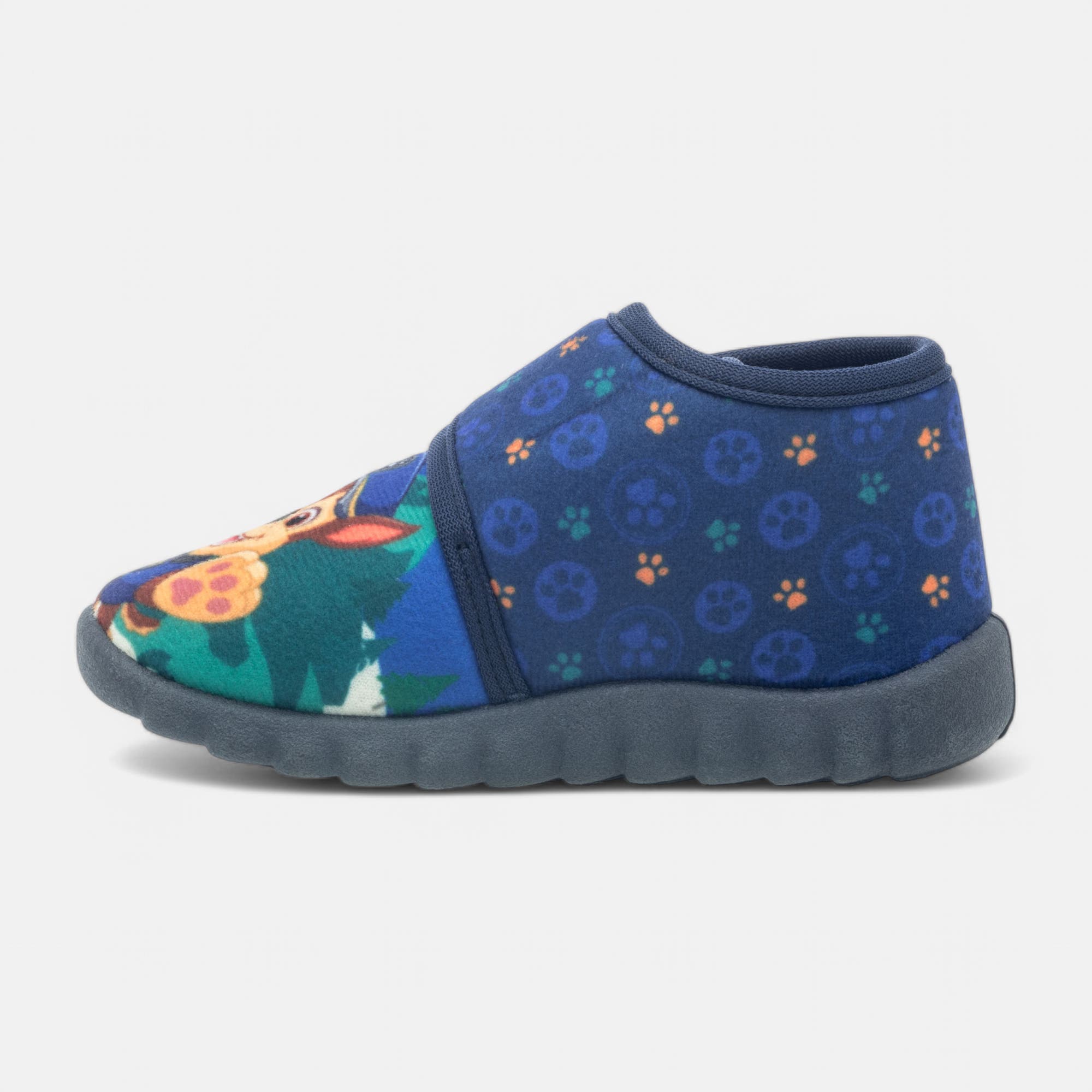 Pantoufles attaches velcros Garçon bleu marine