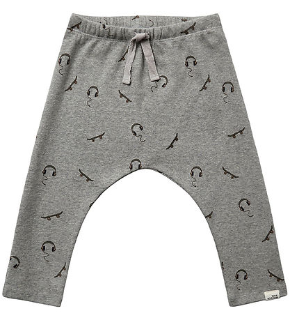 Sofie Schnoor Hosen - Grey Melange m. Print