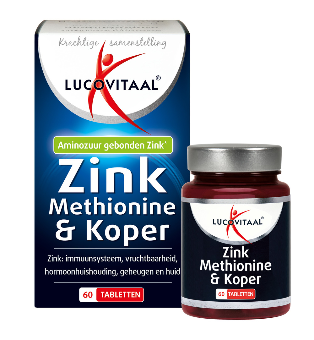 Lucovitaal Zinkmethionine & Koper (60 capsules)