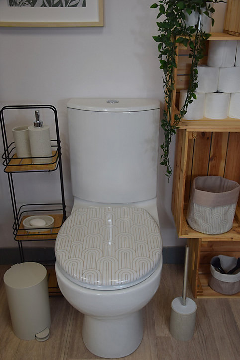Distributeur de savon, coloris beige à motif, Retro