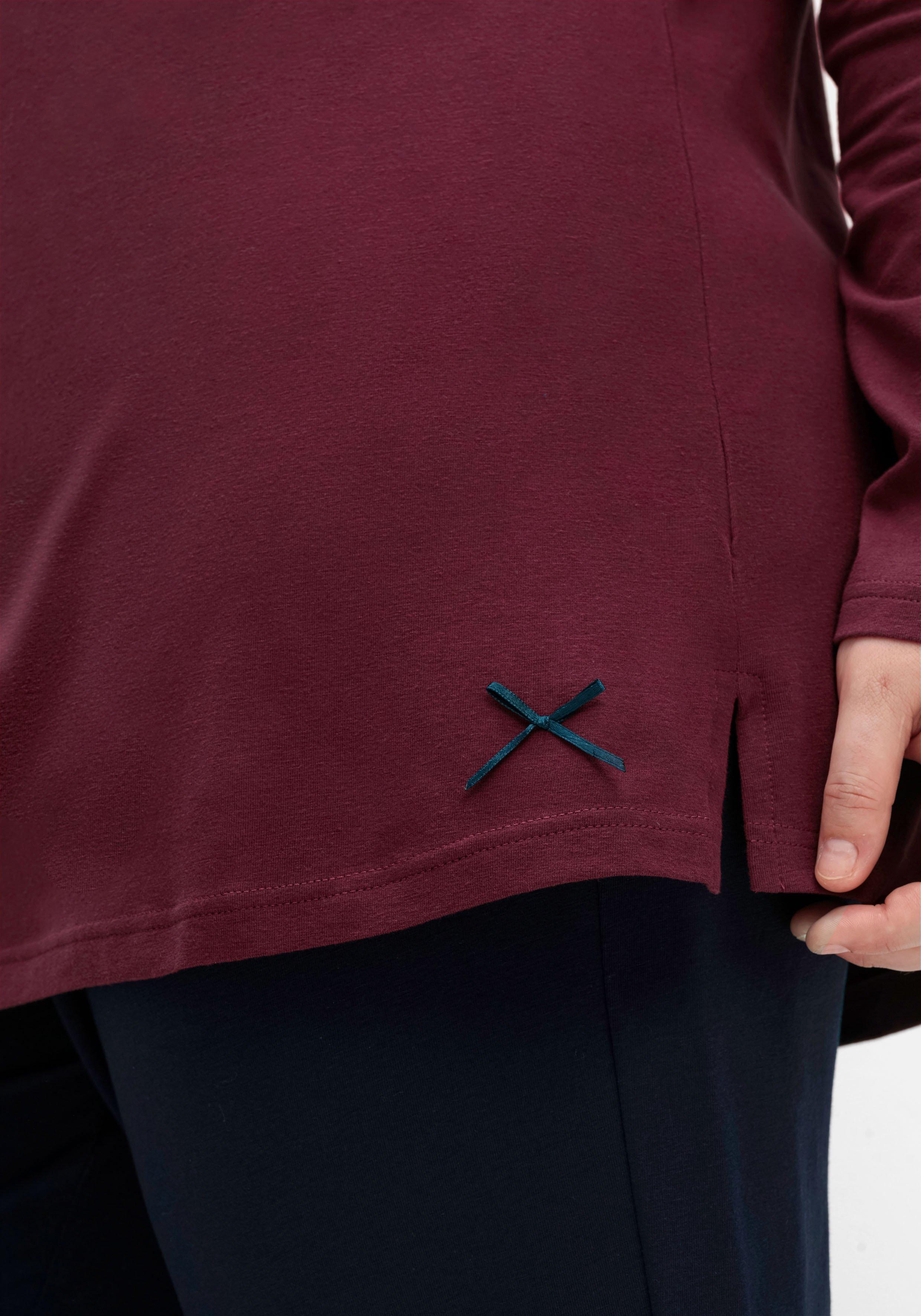 Schlafshirt mit Langarm und Fronprint