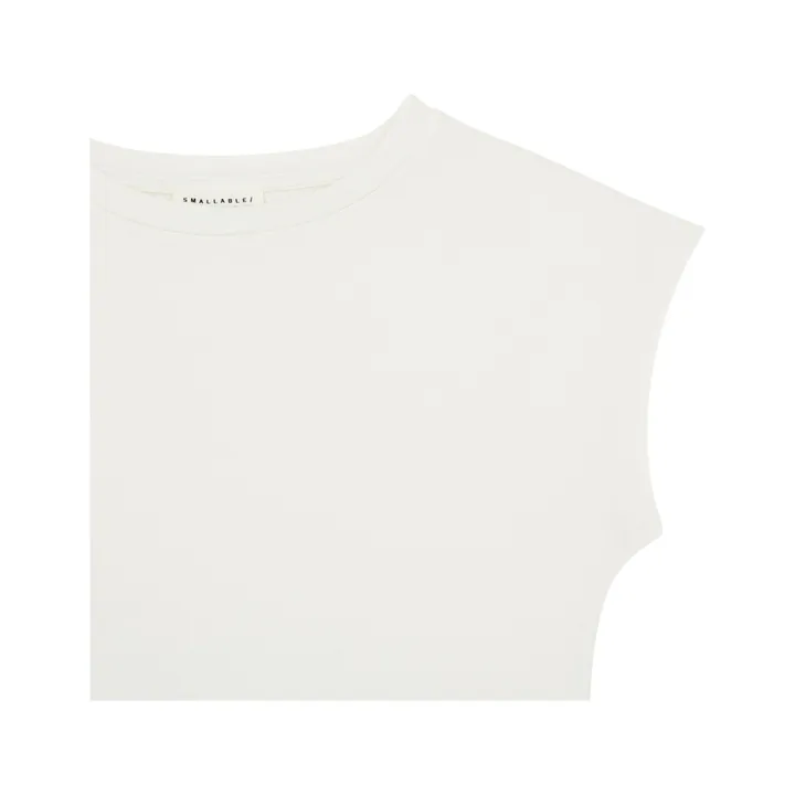 SMALLABLE BASICS T shirt Fille Manche Courte Coton Bio | Ecru