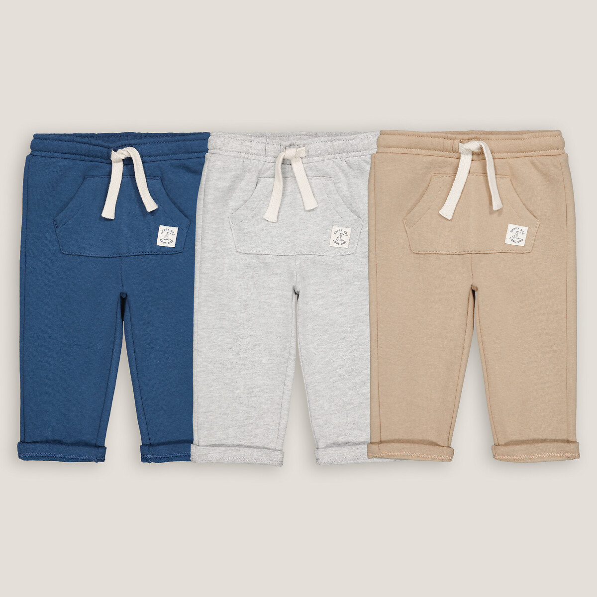COLEÇÃO LA REDOUTE<br>Conjunto de 3 calças de moletom