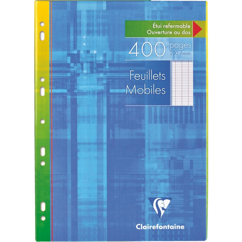 Feuillets mobiles 400 pages séyès format A4 21 x 29,7 cm Metric Clairefontaine - perforées