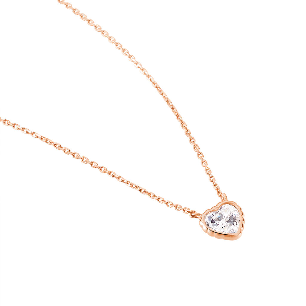 Collier Kadidjatou Or Rose Oxyde De Zirconium
