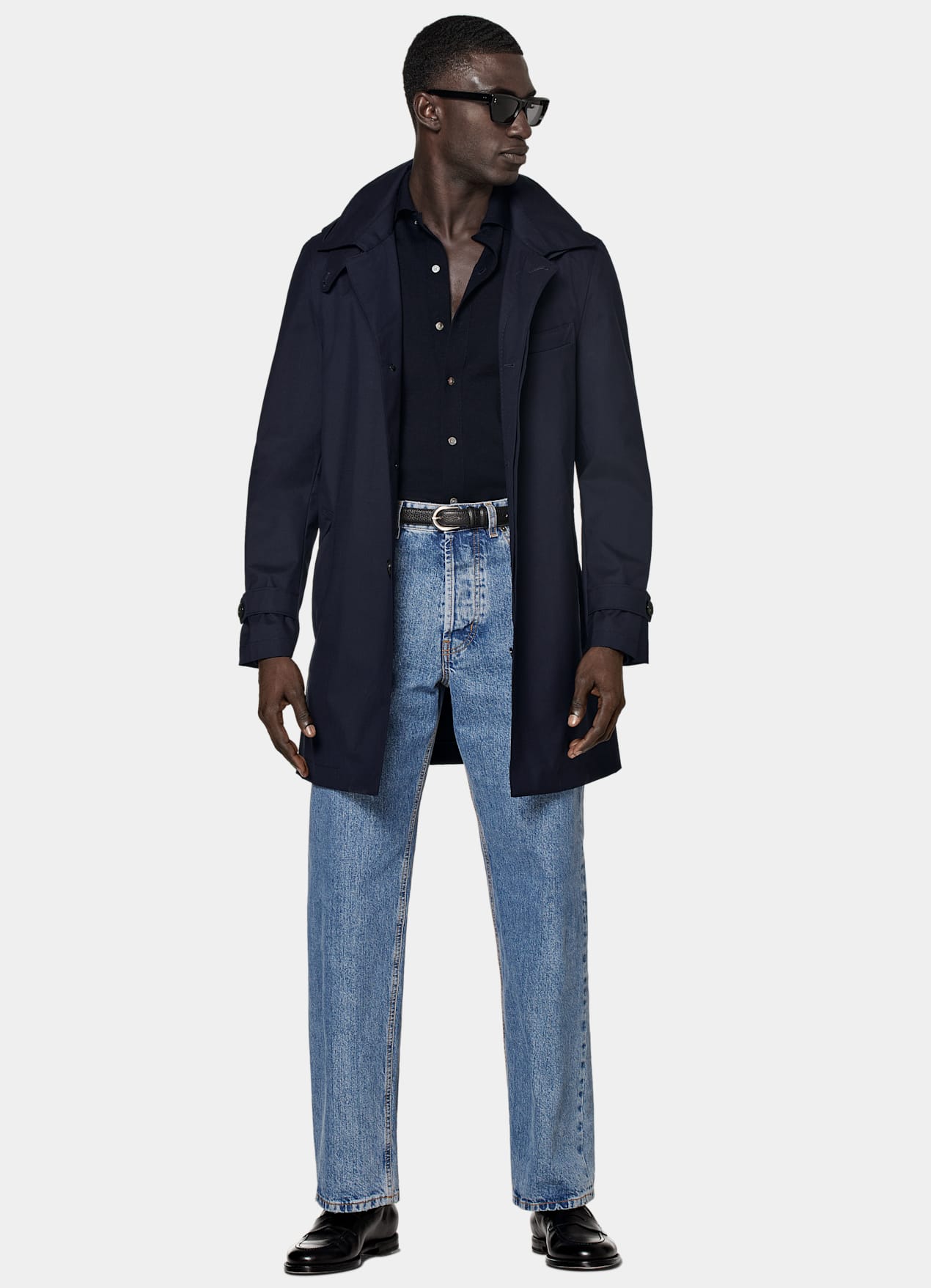 Manteau imperméable bleu