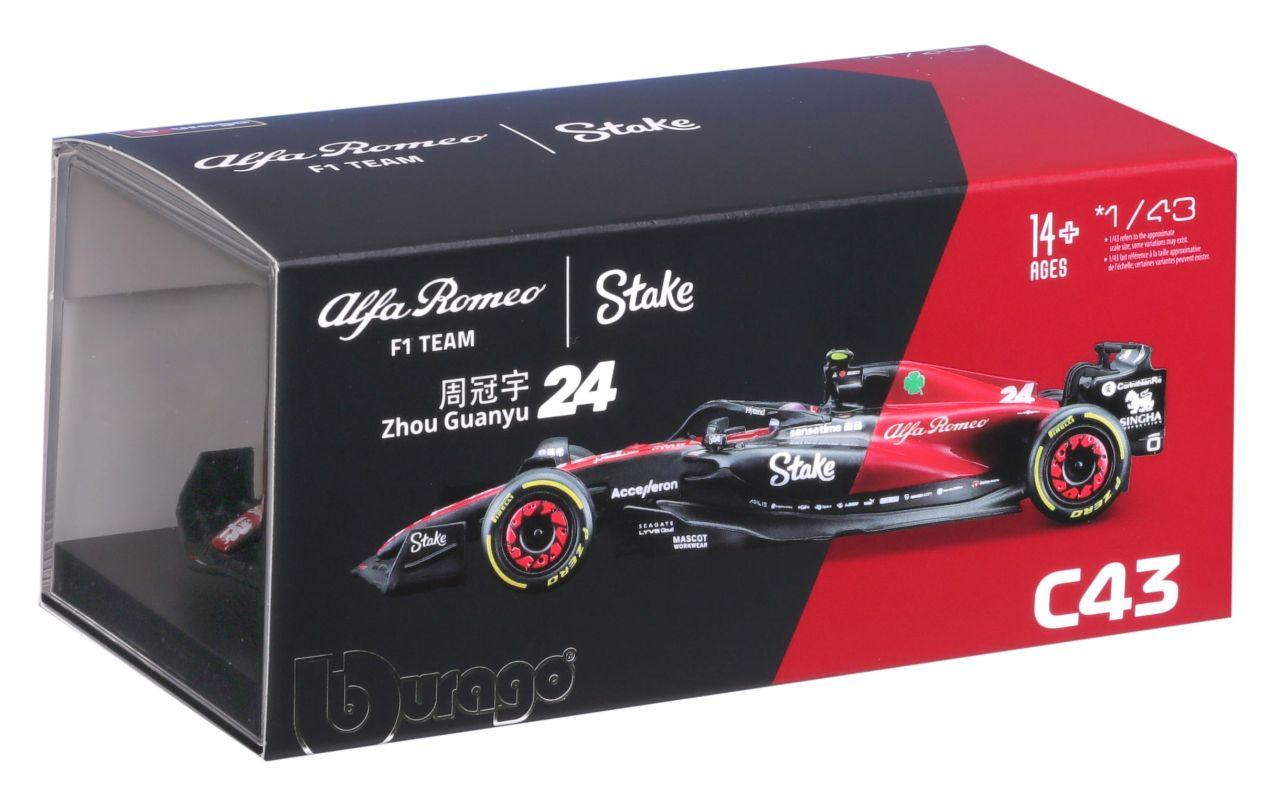 Alfa Romeo F1 Team Stake C43 Zhou 2023 1:43Sammlermodell im Massstab 1:43