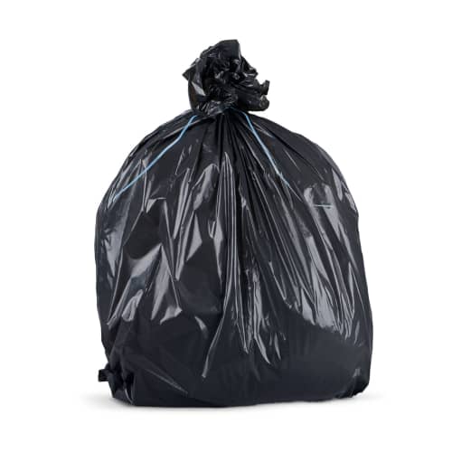 Sacs poubelle 50L PEBD noir 60µ lien classique Paredes