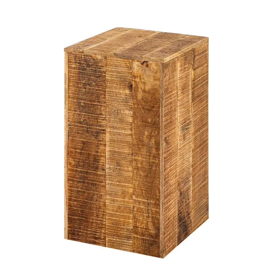 Parya Home -Bloemenzuil 27x27x50 plantenstandaard bijzettafel mangohout