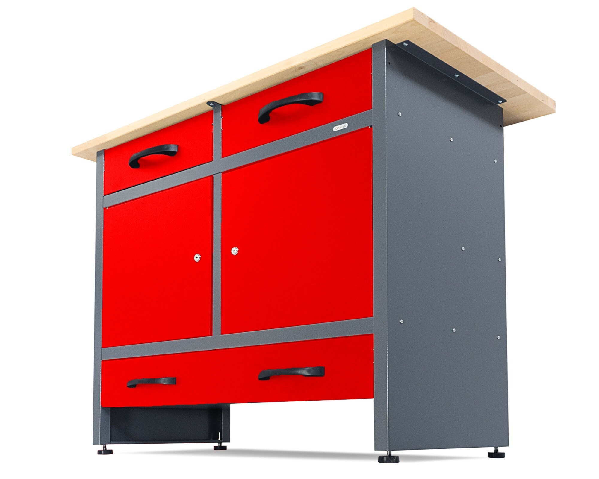 Werkstatt Set Werner Plus 120 cm 1 Schrank rot
