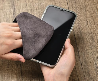 (10.5cmx10.5cm) Mikrofaser Reinigungstuch für Smartphones / Tablets / PCs - Schwarz