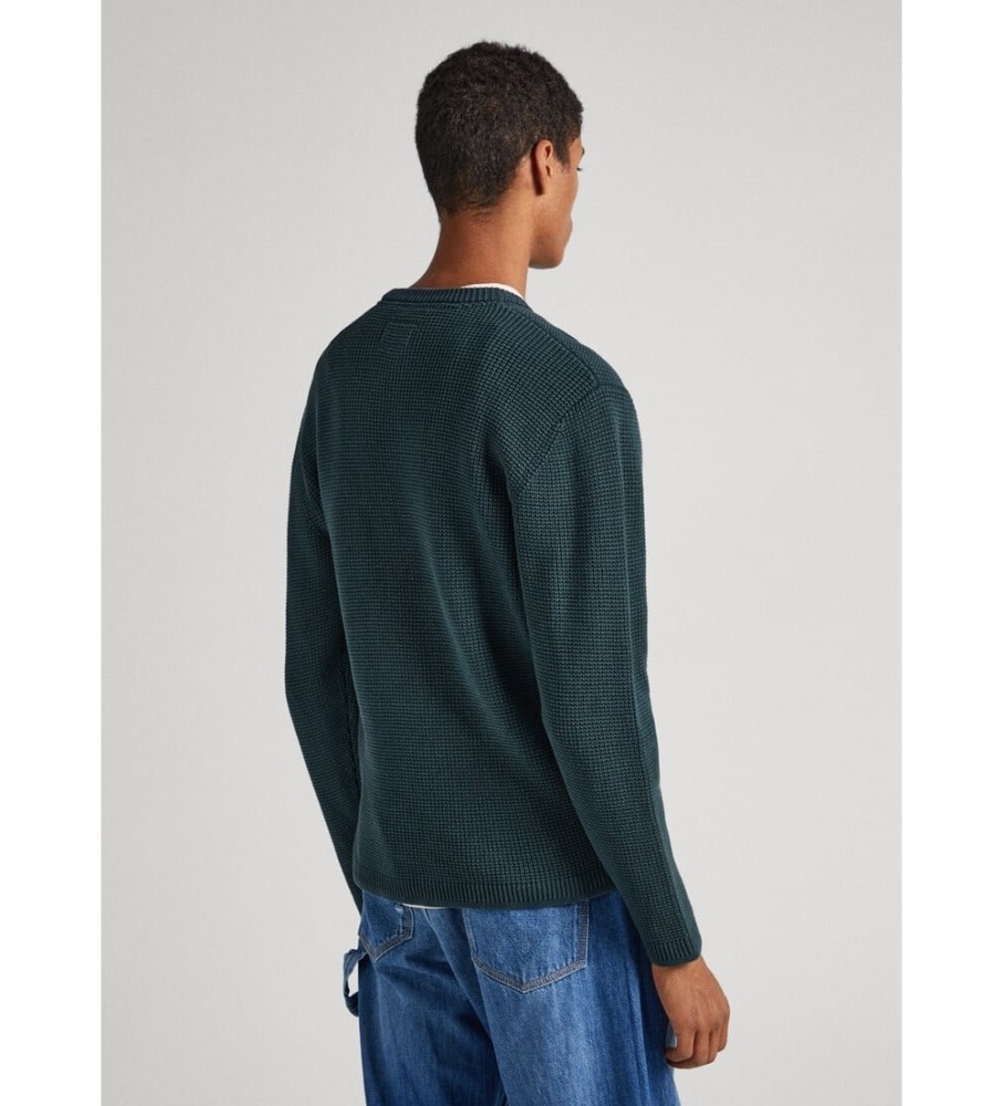 Suéter verde de gola redonda Pepe Jeans Dean