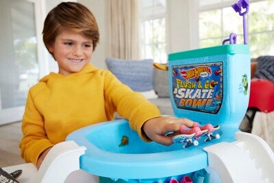 Hot Wheels Flush & Go Fingerskateboard inkl. Skatebowl