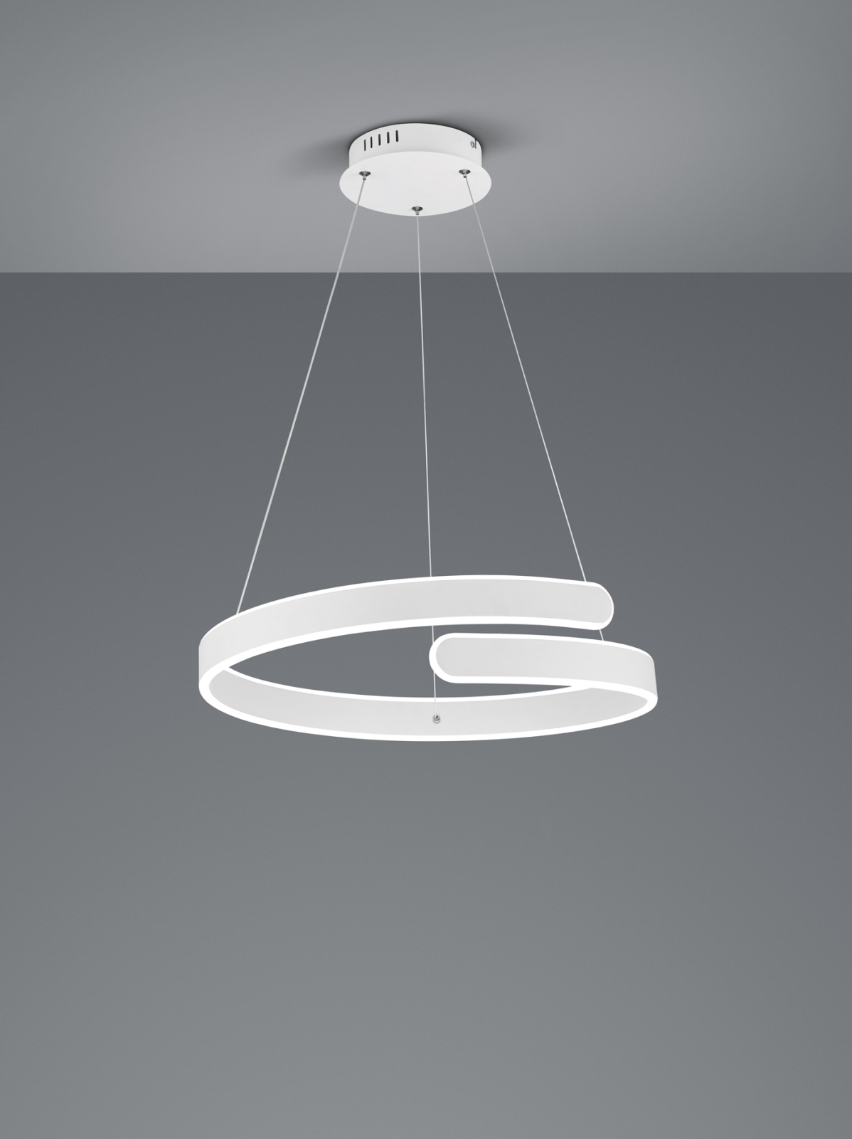 LED-Pendelleuchte - weiß matt - höhenverstellbar - 50 cm