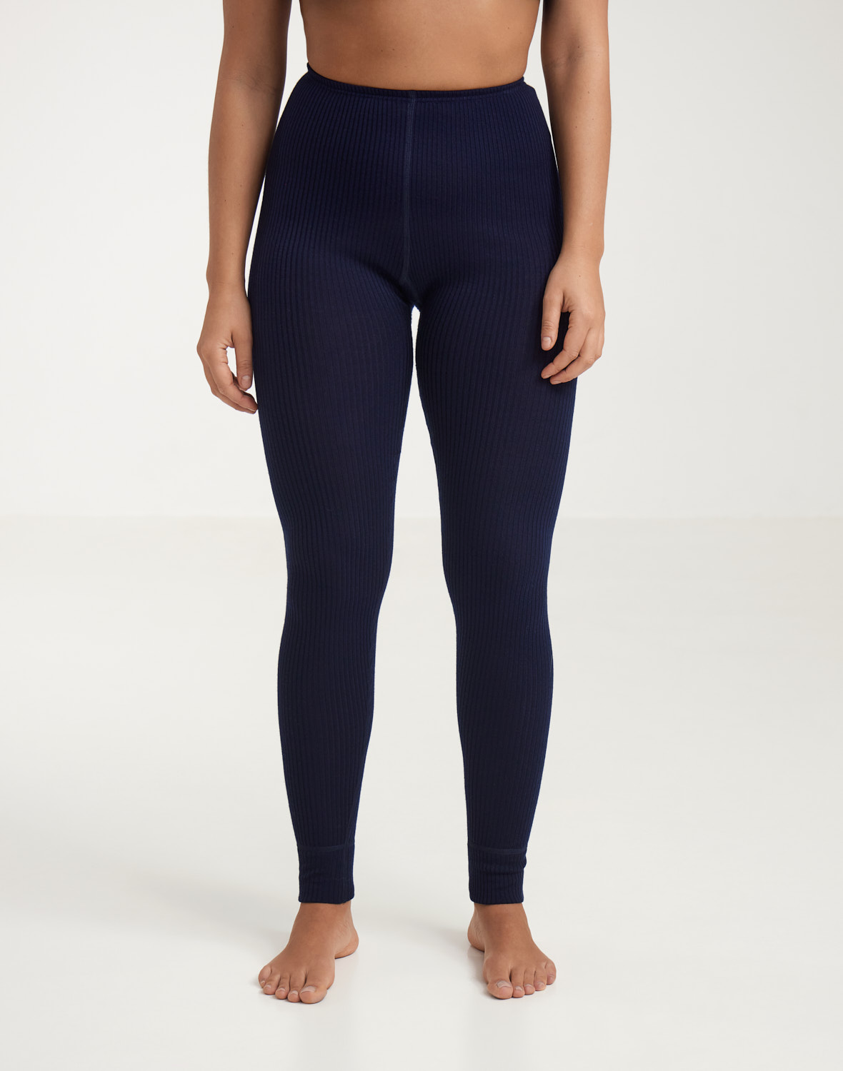 Legging van merinowol voor dames in Retro-rood