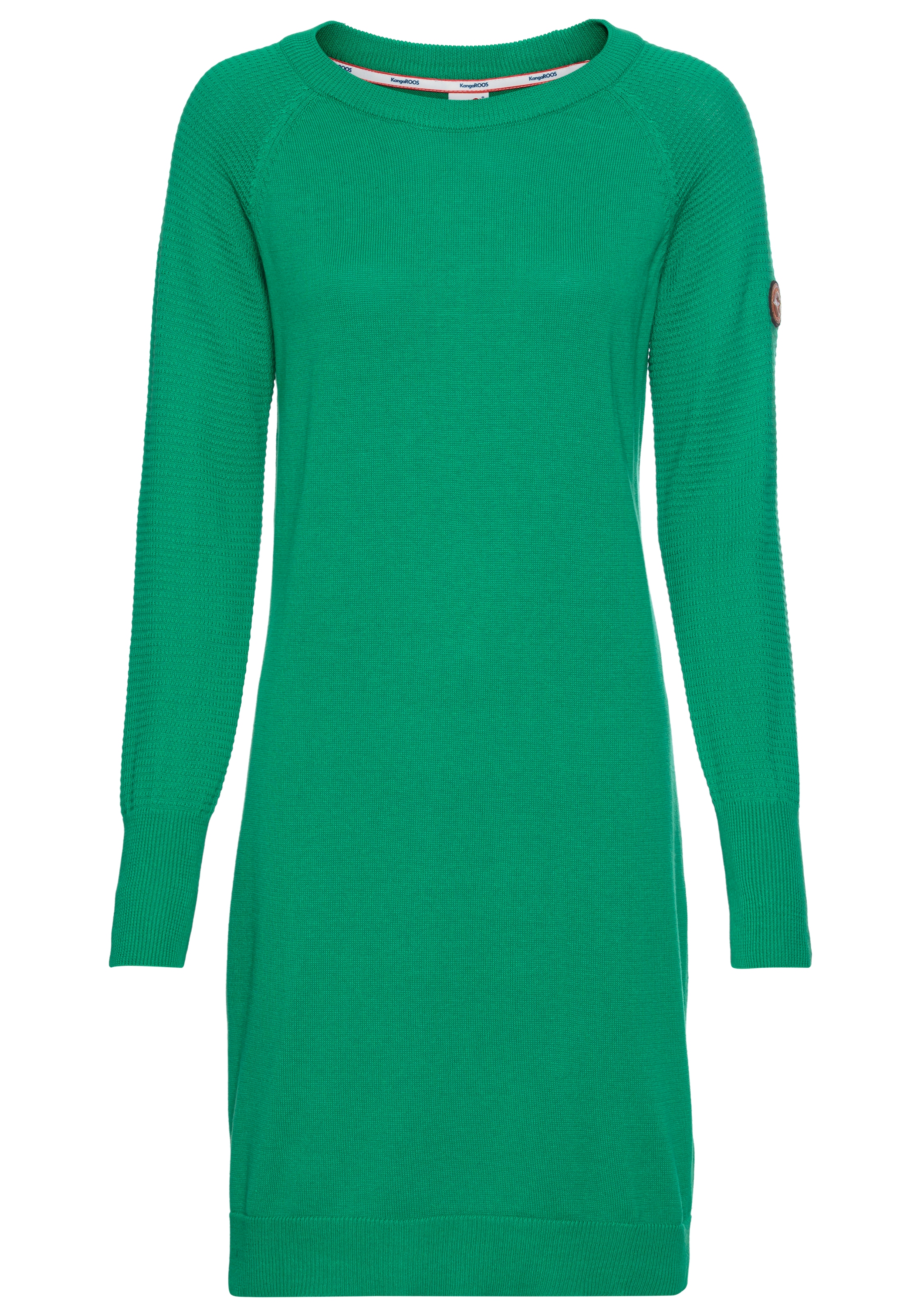 KangaROOS Strickkleid mit Strickkontrast am Ärmel