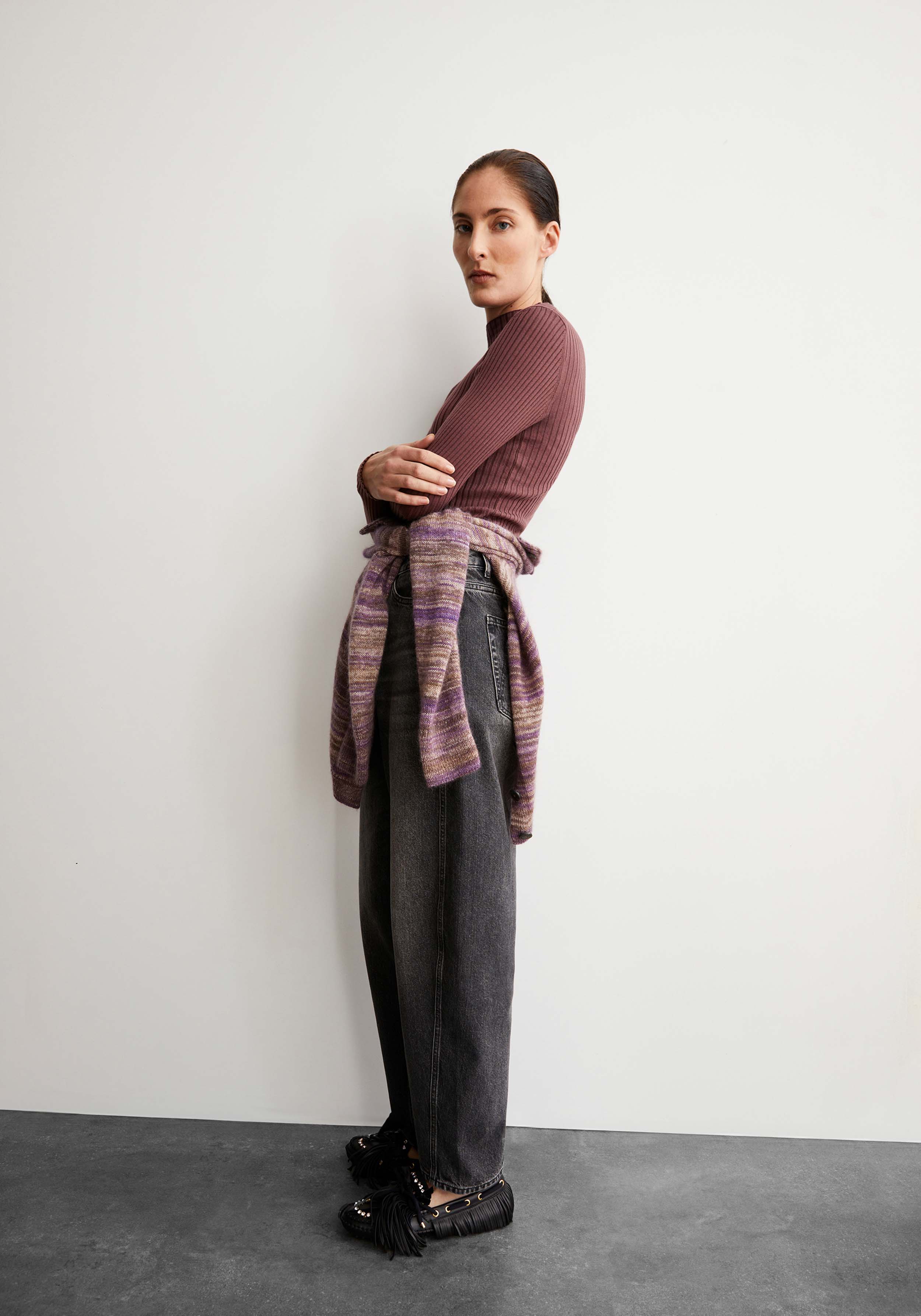Armedangels Strickpullover Alaania Dark Berry