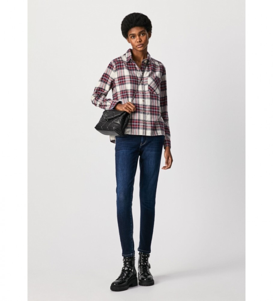 Calça jeans Pepe Jeans Pixie Skinny Fit de cintura média azul