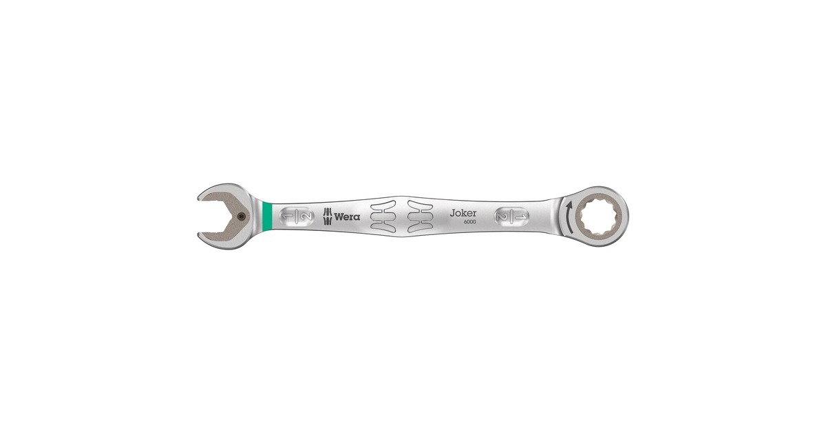 Wera9632 Magneetstrip 6000 Joker Imperial 1 steek-ringratelsleutelset moersleutel  (inch, 8‑delig)