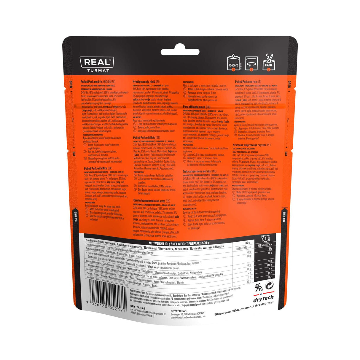 REAL<br>Pulled pork med ris