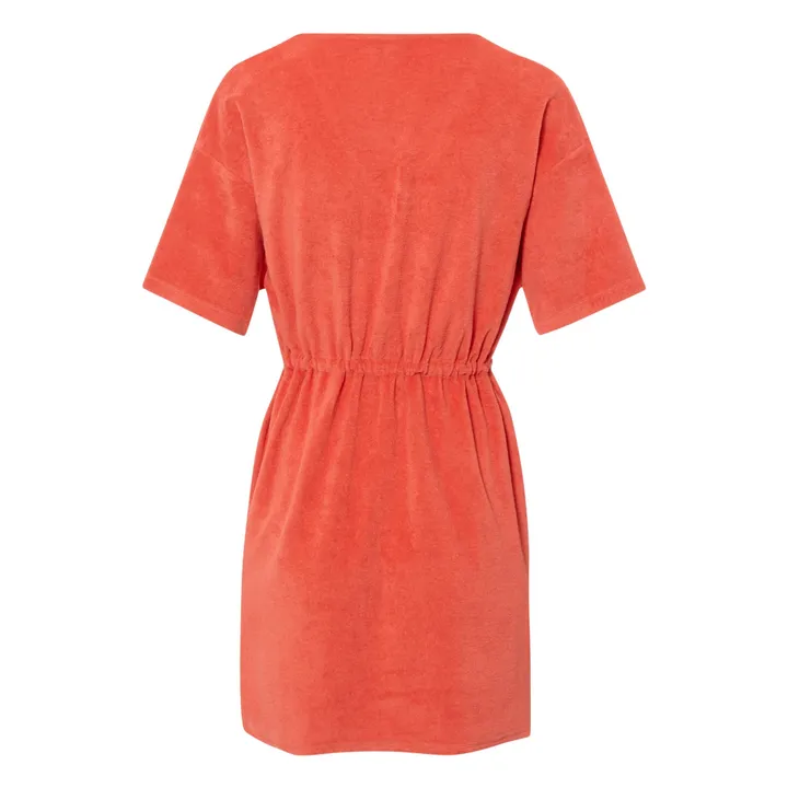 Alma Deia Robe nouée en Éponge Bio | Corail