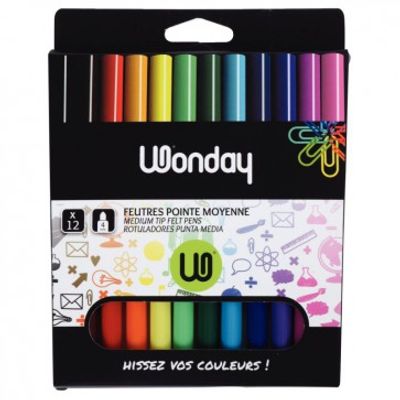 Wonday - 12 Feutres - pointe moyenne