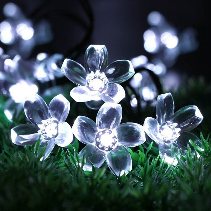 (3m) 20 LED's Deko Lichterkette Blumen Beleuchtung (Batteriebetrieben) - Bunt