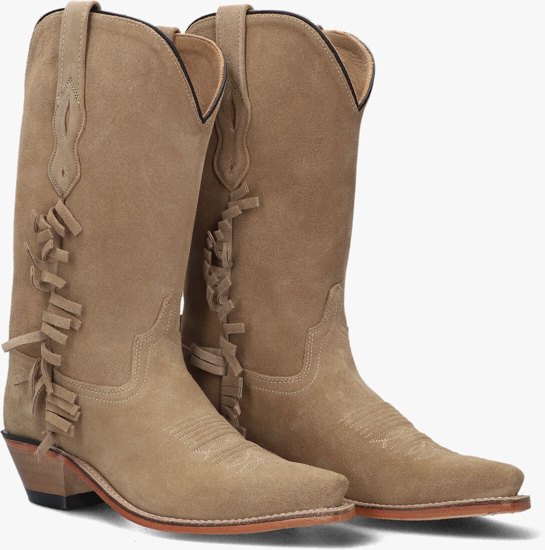 BOOTSTOCK beige bootstock cowboylaarzen ruffle sand women