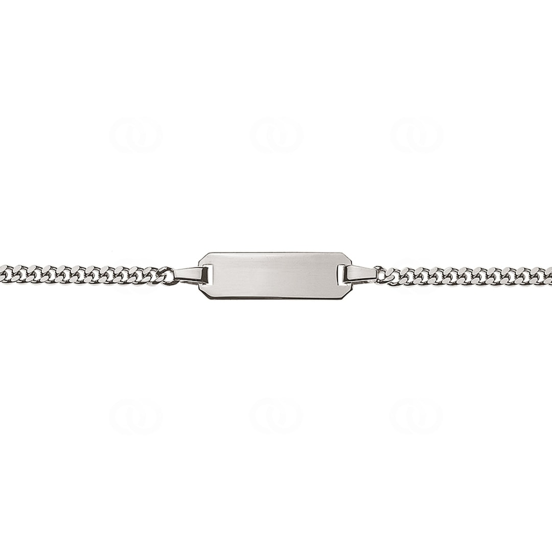 Gravurarmband / ID-Bracelet 750/18 K Weissgold 2.1 mm